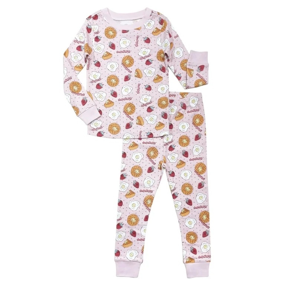 2pc Pink Sky Breakfast Pajamas NWT